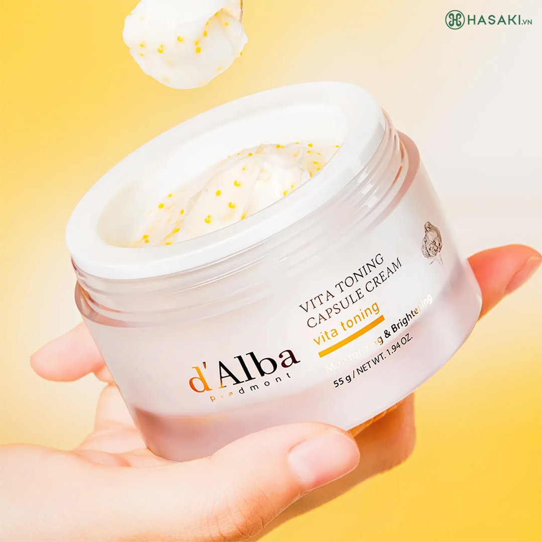 Kem Dưỡng Trắng Da d'Alba Vita Toning Capsule Cream - Image 2